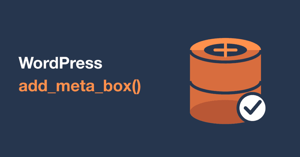 WordPress add_meta_box() thumbnail showing a meta box panel with form fields