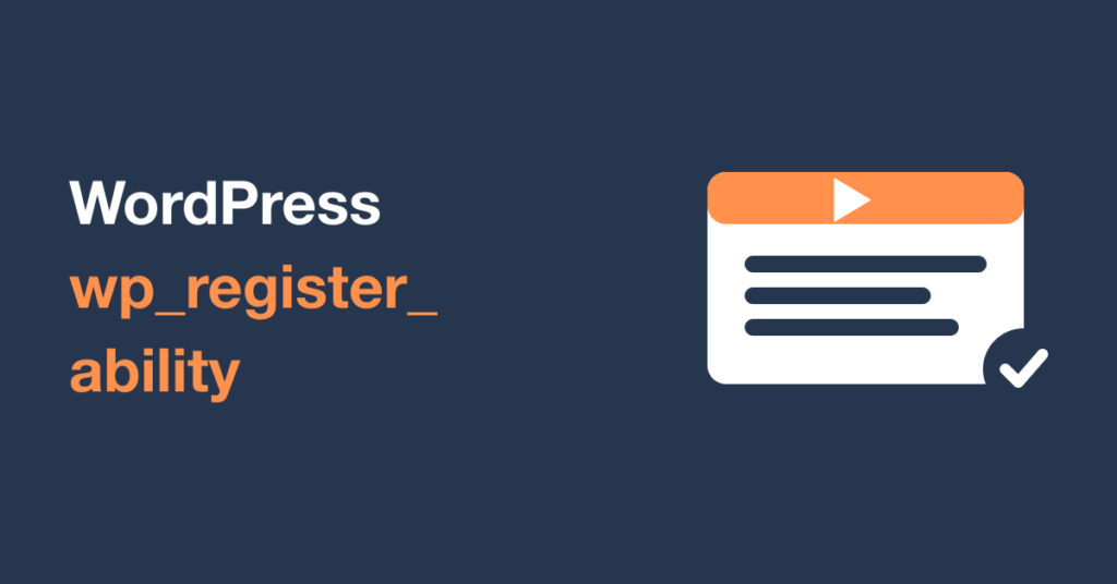 WordPress Register Ability