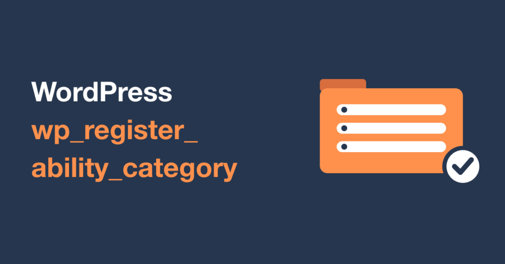 WordPress Register Ability Category